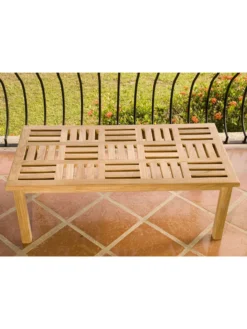 Basketweave Rectangular Table, Large -Garden Series Store 36351 005v 1 basketweave teak coffee tables