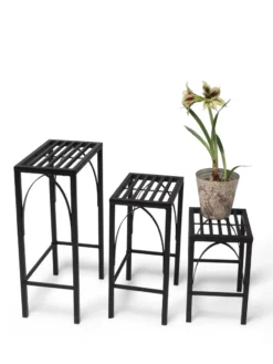 Gothic Arch Nesting Plant Stands, Set Of 3
