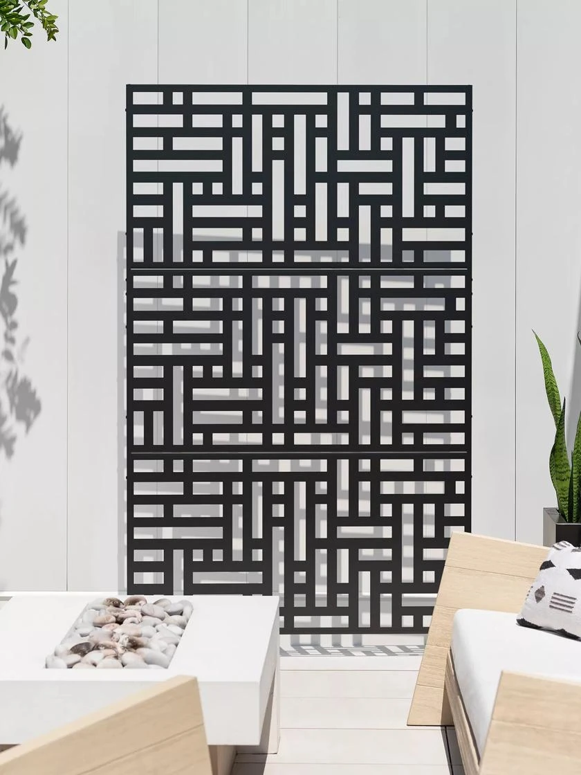 Veradek 3-Panel Privacy Screen Set, Blocks 2 Veradek 3-Panel Privacy Screen Set, Blocks - Image 2