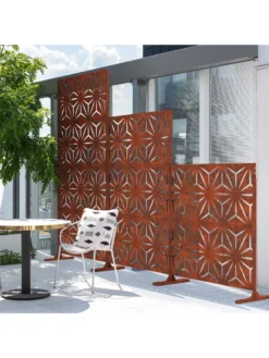 Veradek 2-Panel Privacy Screen Set, Star -Garden Series Store 8599214 04v