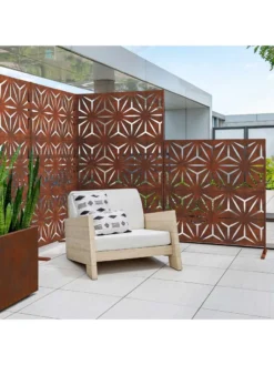 Veradek 2-Panel Privacy Screen Set, Star -Garden Series Store 8599214 05v