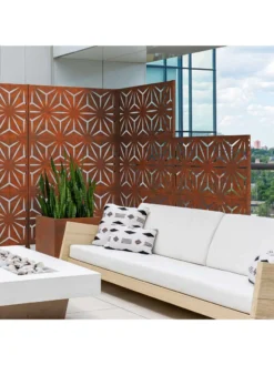 Veradek 2-Panel Privacy Screen Set, Star -Garden Series Store 8599214 06v