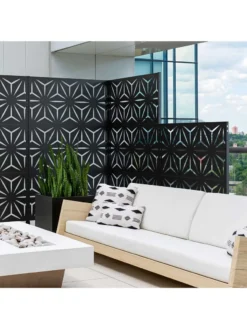 Veradek 2-Panel Privacy Screen Set, Star -Garden Series Store 8599214 10v