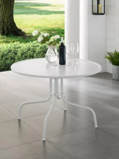 Crosley Griffith Metal Outdoor Dining Table, 39" Round