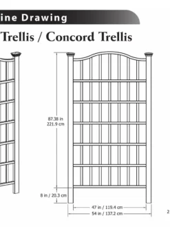 Concord Composite Vinyl Trellis -Garden Series Store 8599770 03V tif