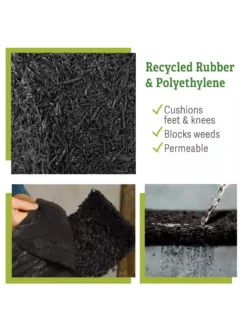 Recycled Rubber Mulch Edging, 12’ X 6” -Garden Series Store 8599854 material GSC