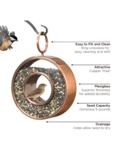 Fly-Thru™ Bird Feeder With Copper Finish 8 Fly-Thru™ Bird Feeder With Copper Finish -Garden Series Store 8600193 03v