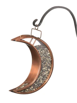Crescent Moon Bird Feeder With Copper Finish 5 Crescent Moon Bird Feeder With Copper Finish -Garden Series Store 8600194 02v