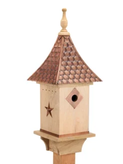 Copper Shingled Roof Bird House -Garden Series Store 8600197 02v