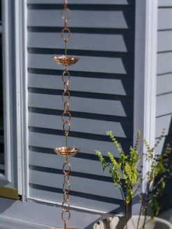 Umbrella Pure Copper Rain Chain, 8.5'