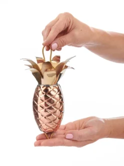 Pineapple Pure Copper Rain Chain, 8.5' -Garden Series Store 8600210 03v