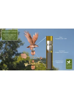 Freedom Eagle Copper Weathervane -Garden Series Store 8600277 02v