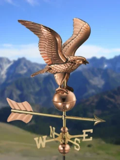 Eagle Garden Copper Weathervane With Pole -Garden Series Store 8600278 05v