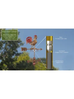 Bantam Rooster Copper Weathervane -Garden Series Store 8600280 07v