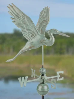 Graceful Blue Heron Copper Weathervane -Garden Series Store 8600374 07v