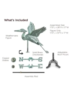 Blue Heron Cottage Copper Weathervane 7 Blue Heron Cottage Copper Weathervane -Garden Series Store 8600375 05v