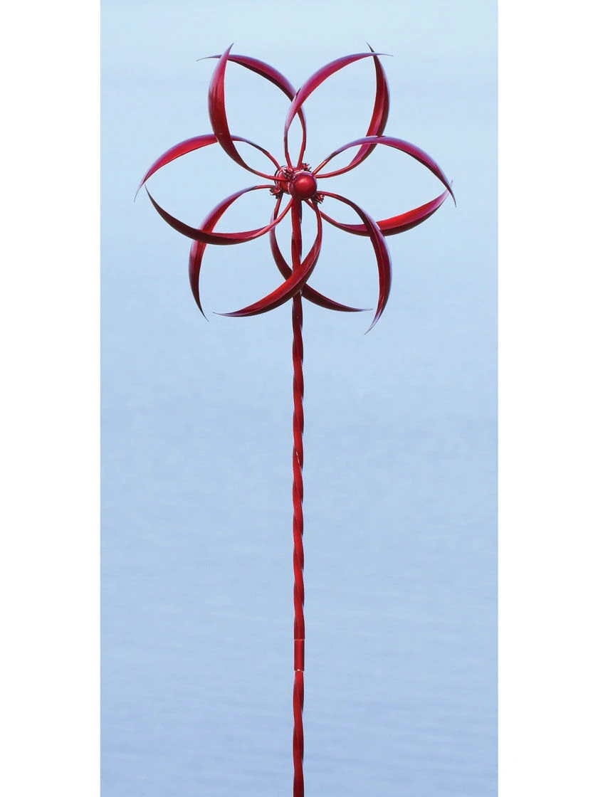 Feather Staked Wind Spinner, 15" 3 Feather Staked Wind Spinner, 15" - Image 3