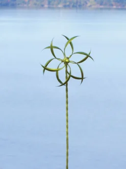 Feather Staked Wind Spinner, 15" 9 Feather Staked Wind Spinner, 15" -Garden Series Store 8600479 03v feather staked wind spinner 15 inch green