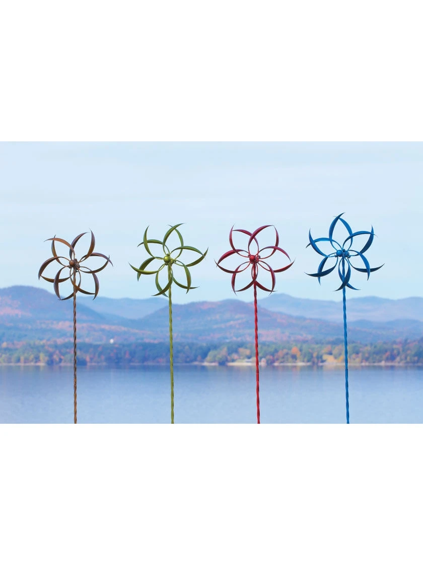 Feather Staked Wind Spinner, 15" 4 Feather Staked Wind Spinner, 15" - Image 4