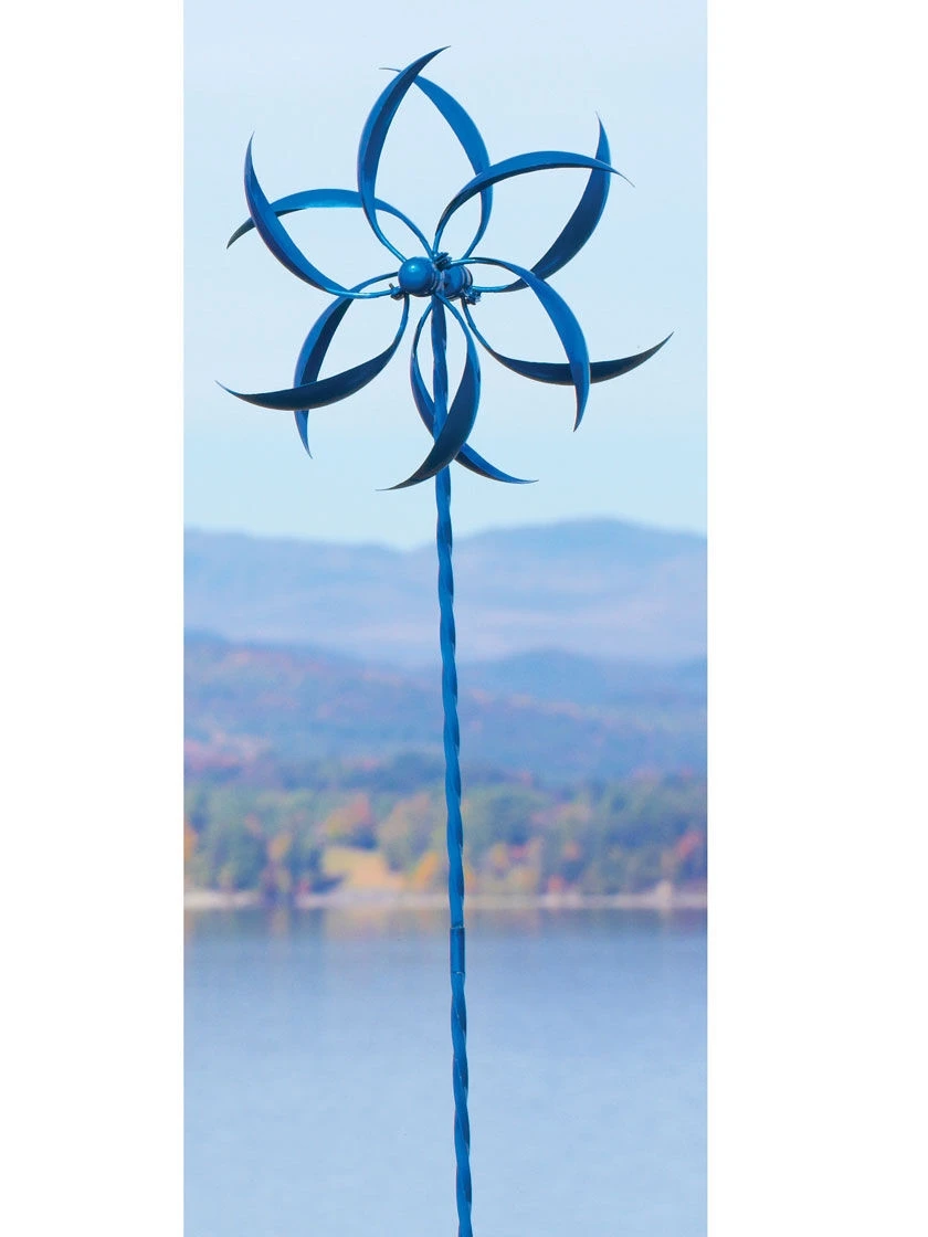 Feather Staked Wind Spinner, 15" 2 Feather Staked Wind Spinner, 15" - Image 2