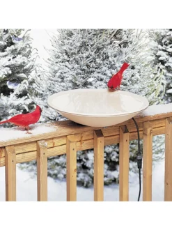 Birds Choice ® Heated Birdbath With Deck Mount