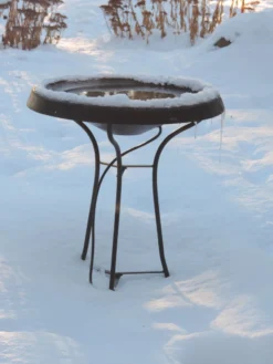 Birds Choice ® Heated Birdbath With Three Legged Black Stand