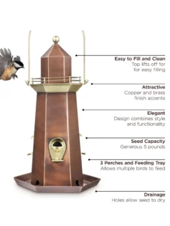 Lighthouse Bird Feeder -Garden Series Store 8609055 05v