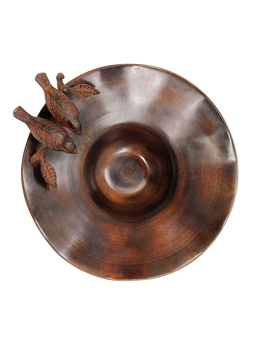 Achla Designs Antiqued Birdbath With Birds And Stake 2 Achla Designs Antiqued Birdbath With Birds And Stake - Image 2