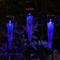 Achla Designs Solar Sparkle Cone With Stakes, Set Of 3 -Garden Series Store 8609357DKBL 02V jpg