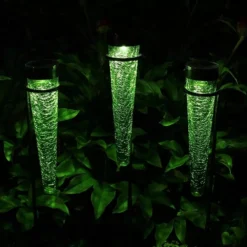 Achla Designs Solar Sparkle Cone With Stakes, Set Of 3 -Garden Series Store 8609357DKGR 05V jpg