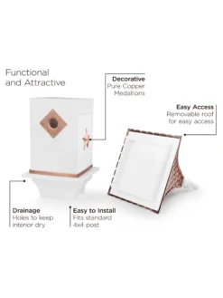 Villa Copper Shingle Bird House -Garden Series Store 8609499 03v