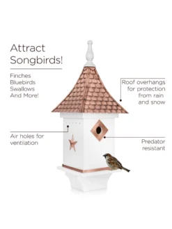 Villa Copper Shingle Bird House -Garden Series Store 8609499 04v
