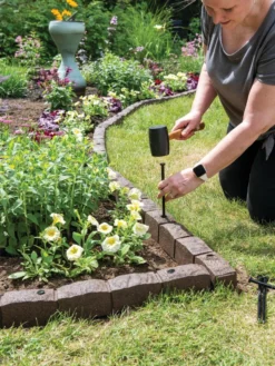 Roman Stone Recycled Rubber Landscape Edging, 4' -Garden Series Store 8609898 019 tif