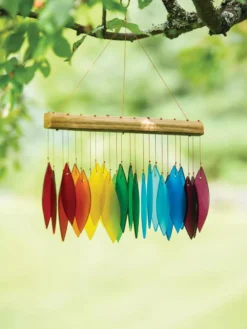 Glass Rainbow Wind Chimes