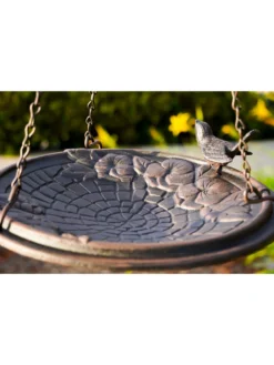 Floral Motif Hanging Birdbath -Garden Series Store 8610562 01v