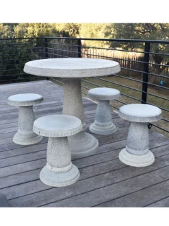 Round Patio Garden Table -Garden Series Store 8610576 01v exaco trading round patio table set with 4 stools