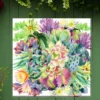 Succulent Blooms Outdoor Wall Art