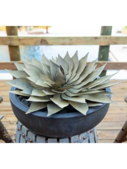 Desert Steel Spiral Aloe Sculpture 14 Desert Steel Spiral Aloe Sculpture -Garden Series Store 8610750 02v