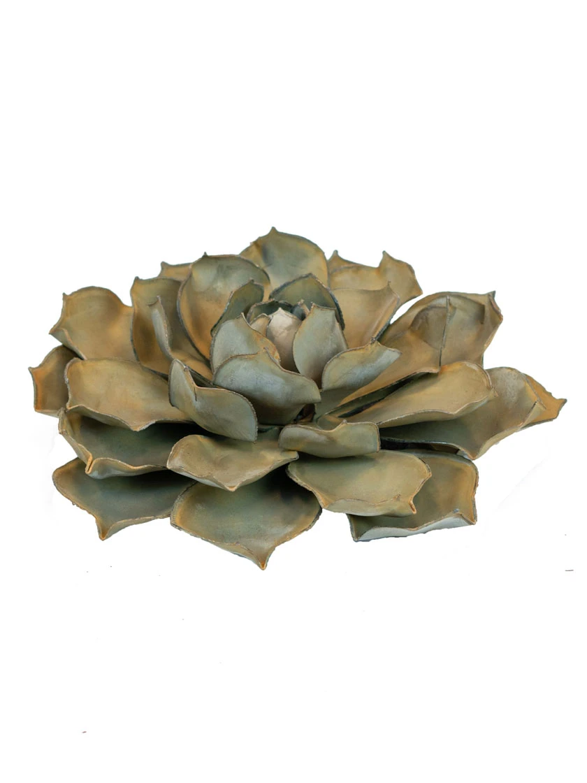 Desert Steel Blue Rose Succulent Sculpture 4 Desert Steel Blue Rose Succulent Sculpture - Image 4