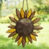 Glass Petal Sunflower Bird Feeder