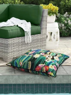 Outdoor Decor™ Floor Pillows, 24" X 24" -Garden Series Store 8611118 109v cact outdoor floor deco pillow 24x24 multi cactus