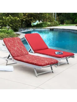 Outdoor Decor™ Chaise Lounge Cushions, 22" X 73" -Garden Series Store 8611127 102v fthr outdoor chaise lounge cushion 22x73 red feather