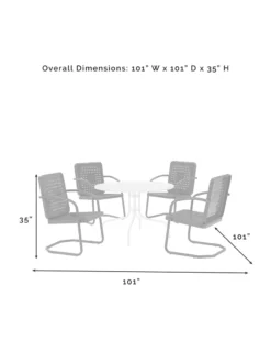 Crosley Bates 5-piece Outdoor Dining Set -Garden Series Store 8611581 07v