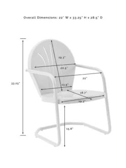 Crosley Griffith 3-piece Outdoor Bistro Set -Garden Series Store 8611589 07v