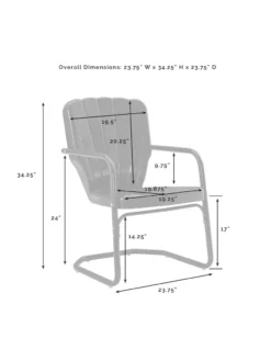 Crosley Ridgeland 3-piece Outdoor Bistro Set -Garden Series Store 8611594 10v