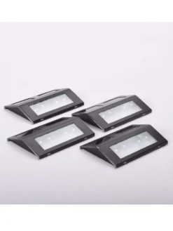 MAXSA® Solar-Powered Metal Deck Light, Set Of 4 14 MAXSA® Solar-Powered Metal Deck Light, Set Of 4 -Garden Series Store 8611691 bz 04v