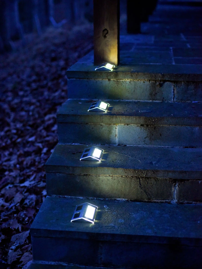 MAXSA® Solar-Powered Metal Deck Light, Set Of 4 2 MAXSA® Solar-Powered Metal Deck Light, Set Of 4 - Image 2