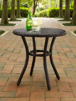 Crosley Palm Harbor Outdoor Wicker Round Side Table