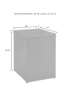 Crosley Palm Harbor Outdoor Wicker Rectangular Side Table 9 Crosley Palm Harbor Outdoor Wicker Rectangular Side Table -Garden Series Store 8611950 06v