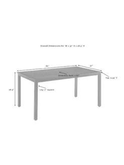 Crosley Kaplan 5Pc Outdoor Dining Set With Swivel Chairs -Garden Series Store 8611955 10v